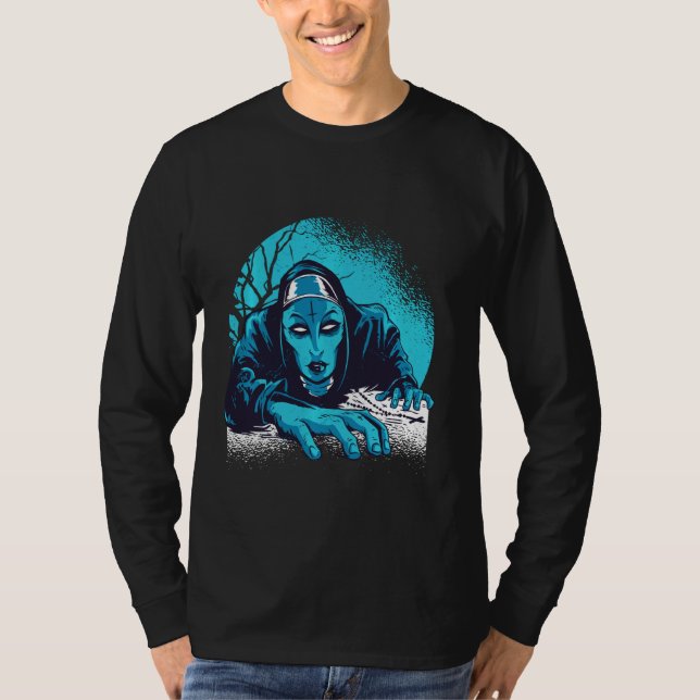 Dark Nun Helloween Costume T-Shirt (Front)
