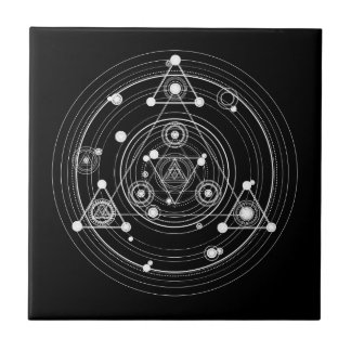 Dark occult style sacred geometry tile
