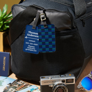 Dark Ocean at Night Colors Luggage Tag