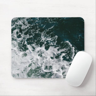 Dark Ocean Waves Mouse Pad