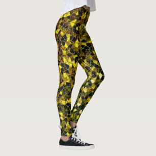 Dark ochre an yellow mosaic, option line splitting leggings