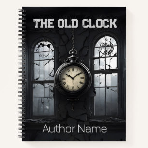 Dark Old Clock Book Cover Inspiration Notebook