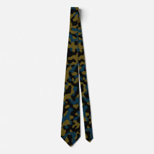 Dark Olive Camouflage in Navy and Black Tie