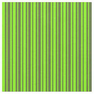 Dark Olive Green and Chartreuse Stripes Pattern Fabric