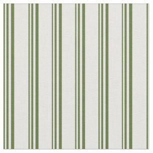 Dark Olive Green and Mint Cream Coloured Pattern Fabric