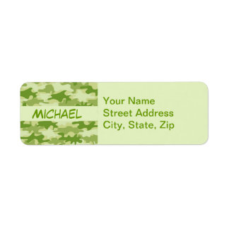 Dark Olive Green Camo Camouflage Personalised Name