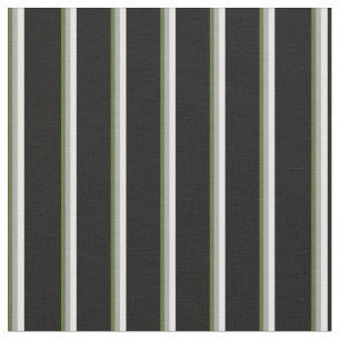Dark Olive Green, Dark Grey, White, and Black Fabric