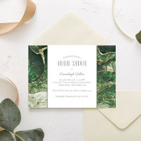 Dark Olive Green Emerald Gemstone Bridal Shower
