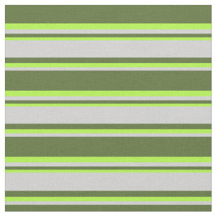 Dark Olive Green, Light Grey & Light Green Coloure Fabric
