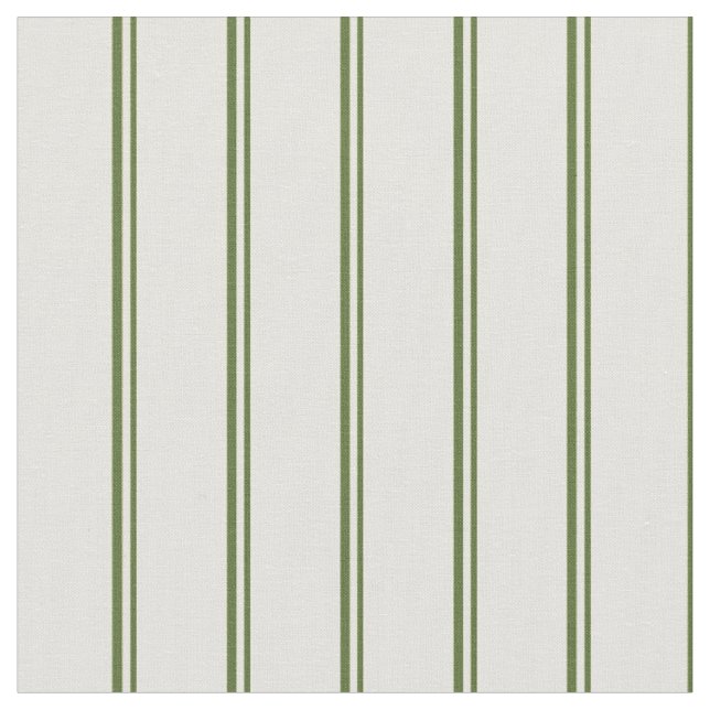 Dark Olive Green & Light Yellow Striped Pattern Fabric (Close Up)