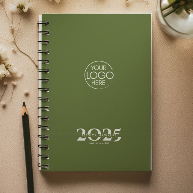 Dark Olive Green Overlapping Text Logo Weekly Planner (Creator Uploaded)
