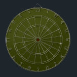 Dark olive green solid colour dartboard<br><div class="desc">Dark olive green solid colour. Modern colour.</div>