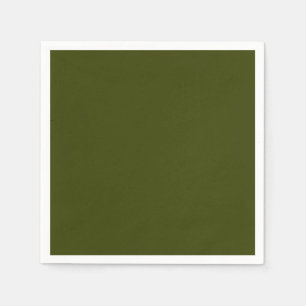 Dark olive green solid colour napkin