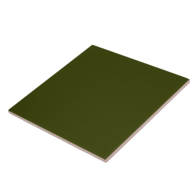 Dark olive green (solid colour) tile (Side)