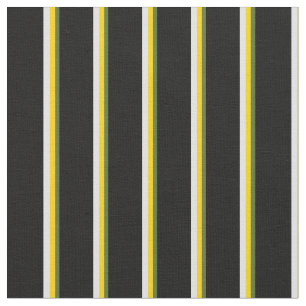 Dark Olive Green, Yellow, Lavender & Black Lines Fabric