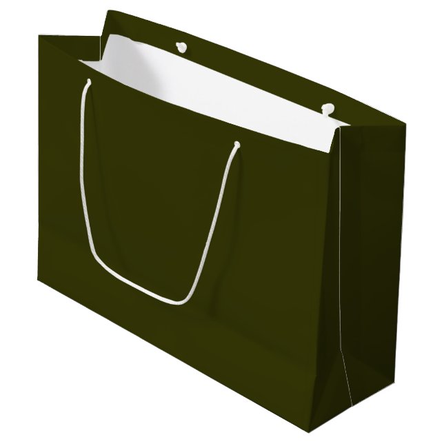 Dark Olive Large Gift Bag (Front Angled)
