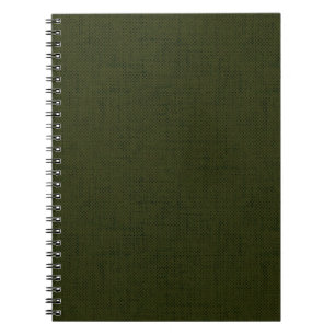 Dark olive textured  notebook