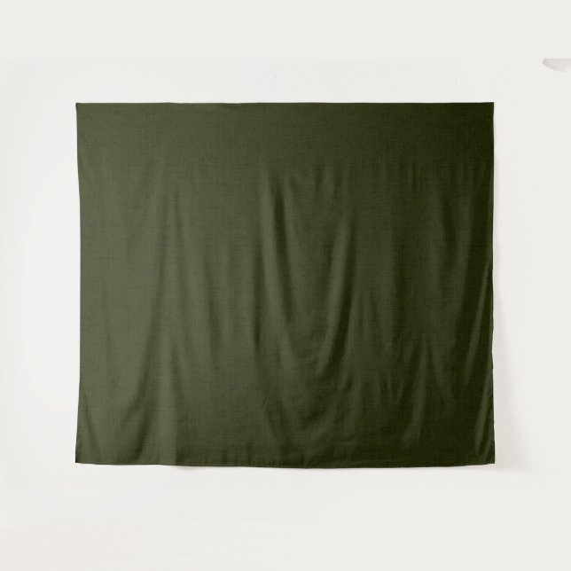 Dark olive textured  tapestry (Front (Horizontal))
