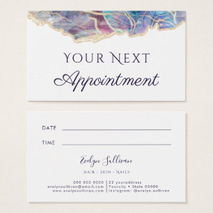 dark opal design Appointment Card