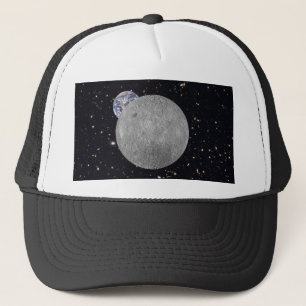 Dark or Far Side of the Moon Starry Sky Trucker Hat