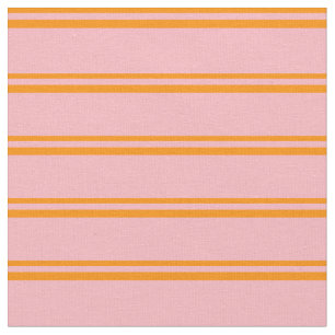 Dark Orange and Light Pink Striped/Lined Pattern Fabric
