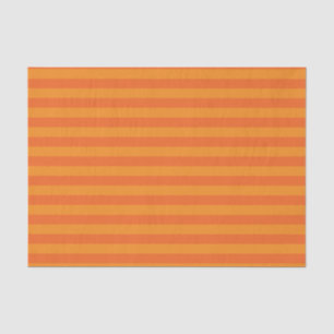 Dark Orange and Pumpkin Orange Stripes Tissue Paper