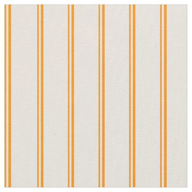 Dark Orange & Beige Coloured Lines Pattern Fabric (Close Up)