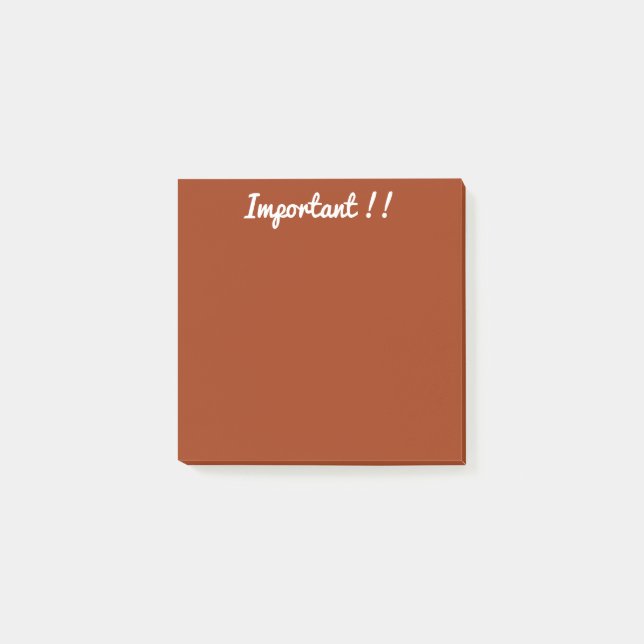 Dark orange/brown post-it notes (Front)