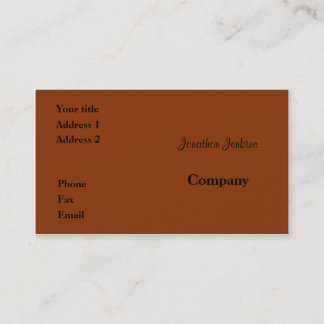 Dark orange business card
