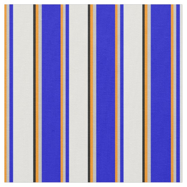 Dark Orange, Grey, Blue, Light Cyan, and Black Fabric (Close Up)