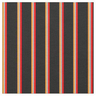 Dark Orange, Grey, Red, and Black Coloured Lines Fabric