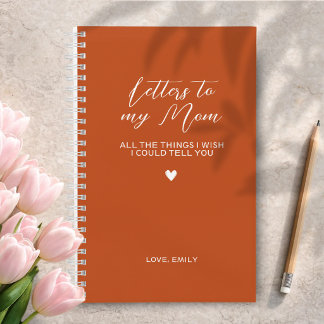 Dark Orange Grief Journal for Loss of Mother