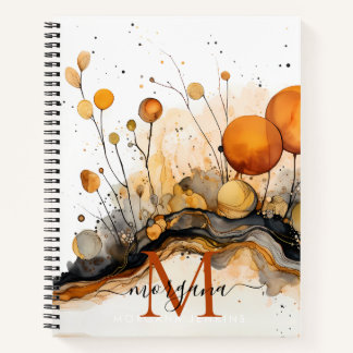 Dark Orange Ink Mystical Notebook