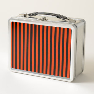 Dark Orange Metal Lunch Box
