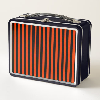 Dark Orange Metal Lunch Box