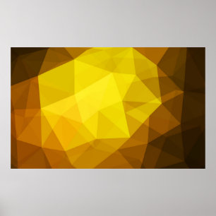 Dark orange polygonal. A completely new colour ill Poster