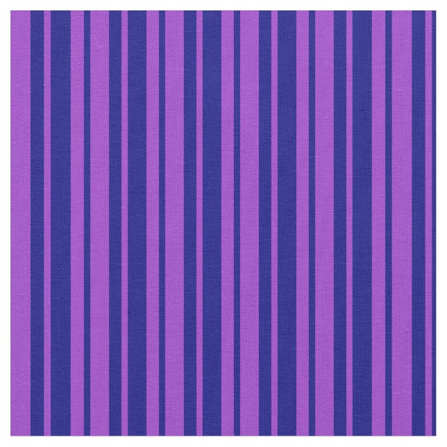 Dark Orchid and Blue Lines Pattern Fabric (Close Up)