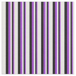 Dark Orchid, Black, and White Coloured Pattern Fabric