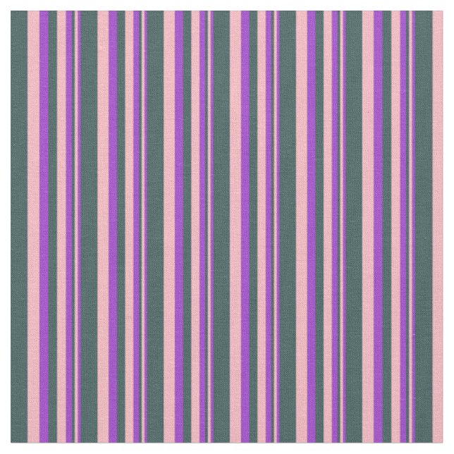 Dark Orchid, Light Pink, and Dark Slate Grey Fabric (Close Up)