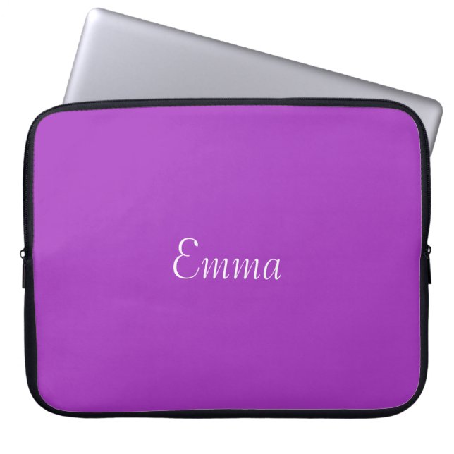 Dark Orchid Personalised Laptop Sleeve (Front)