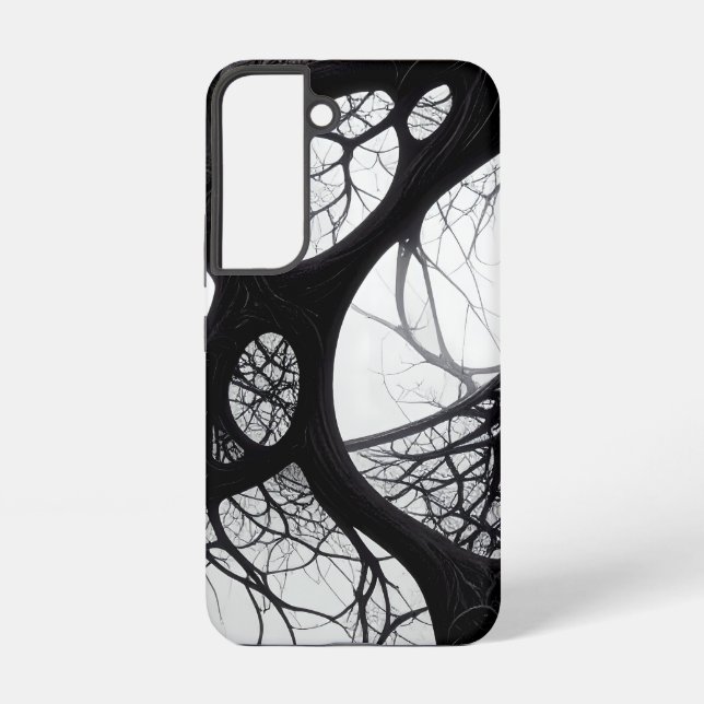 Dark Organic Roots Abstract Pattern Case (Back)