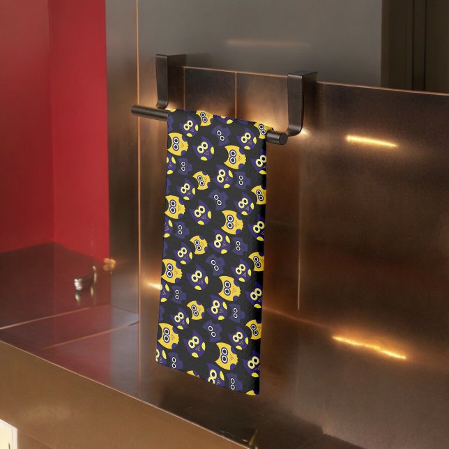 Dark Owl  Tea Towel (Kitchen Towel)