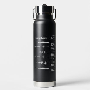 Dark Pacific Northwest Water Bottle