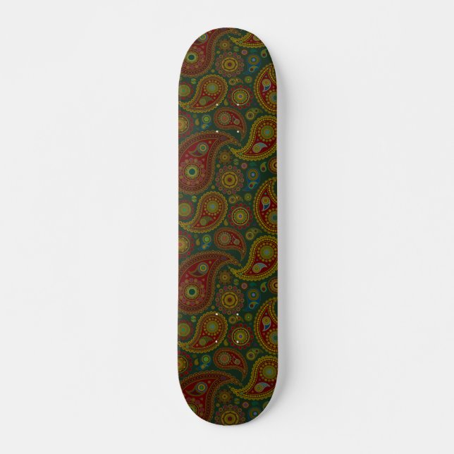 Dark Paisley Skateboard (Front)