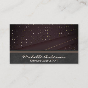 Dark Panels Luxury Pattern Background Business Card