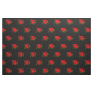 Dark Passion - Red Rose Fabric