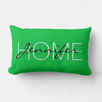 Dark pastel green colour home monogram