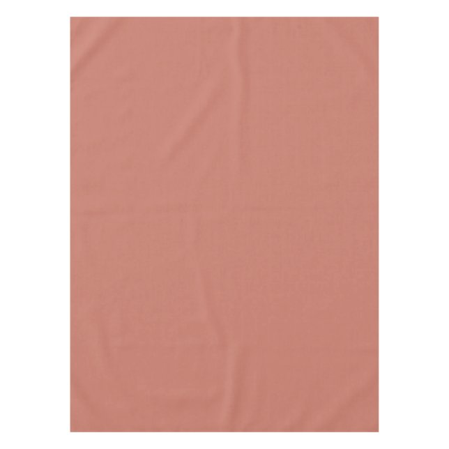 Dark Pastel Peach Solid Colour Pairs Blood Orange Tablecloth (Front)