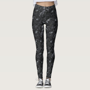 Dark Pattern Black Lace Leggings