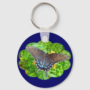 Dark Phase Tiger Swallowtail Butterfly Birthday Key Ring